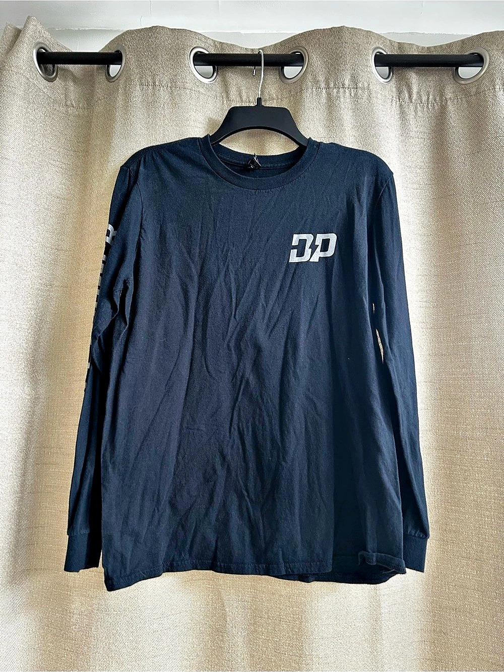 Diesel Long Sleeve Logo Tee in Black